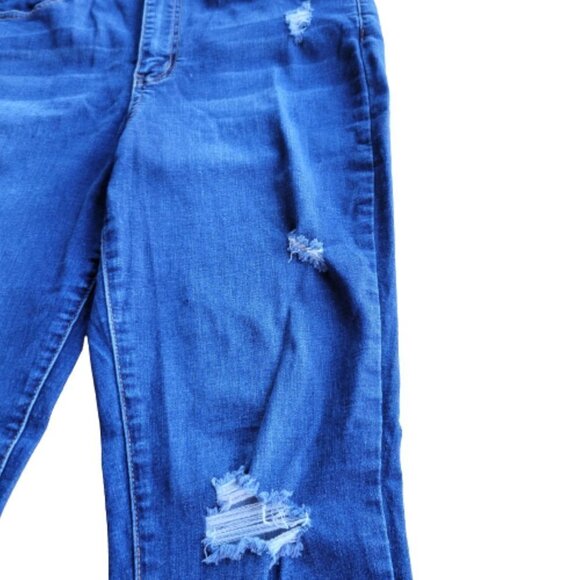 RSQ Jeans Size 13 Manhattan High Rise Distressed Skinny Medium Wash Denim Jeans - Picture 5 of 12
